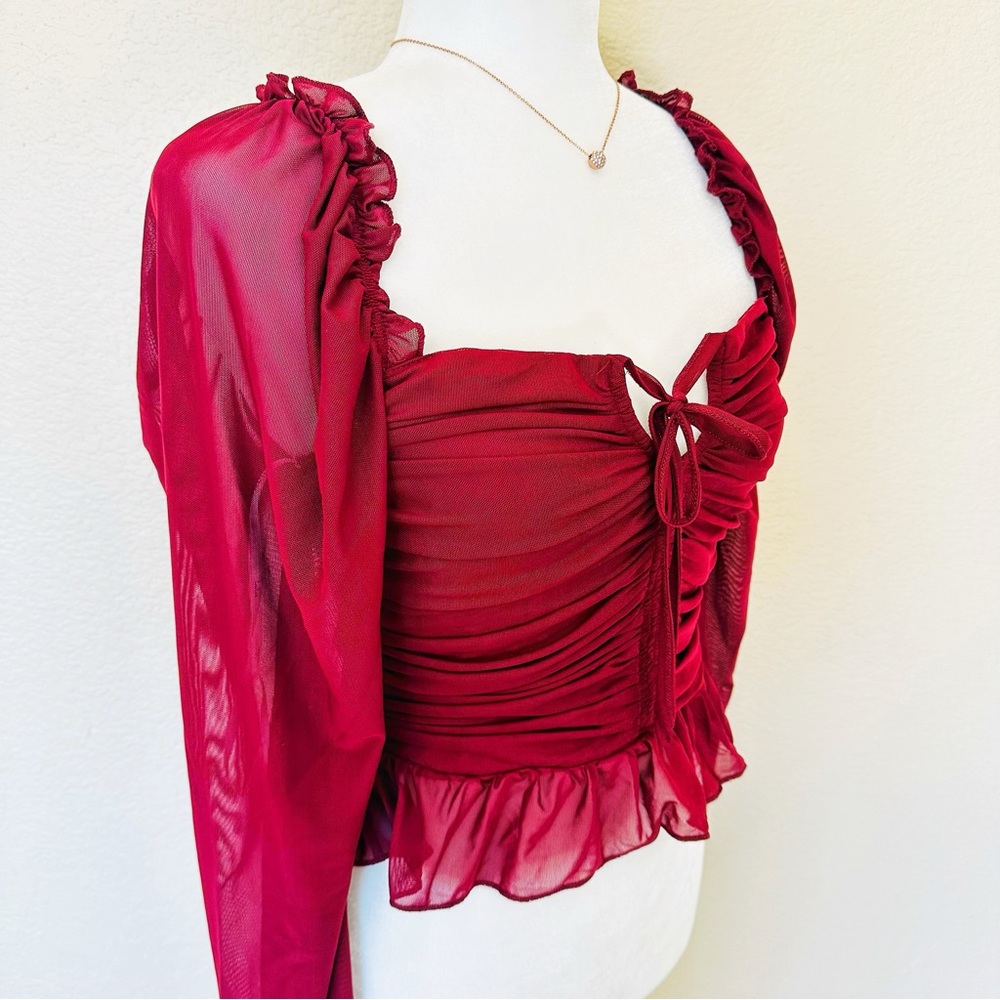 Lulu’s Ruffled Peplum Top - Picture 2 of 6